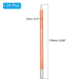 PATIKIL Watercolor Pencil, 24Pcs Water Soluble Pencils for Blending, Coloring, Sketch Drawing, Painting, Dark Orange Red
