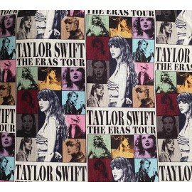 Taylor Swift Fabric Eras Tour Singer Cotton Fabric by the 1/4 Yard, 54-56" Width