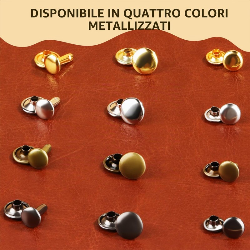 Tundi Set di 300 rivetti cavi, in 3 misure, in
