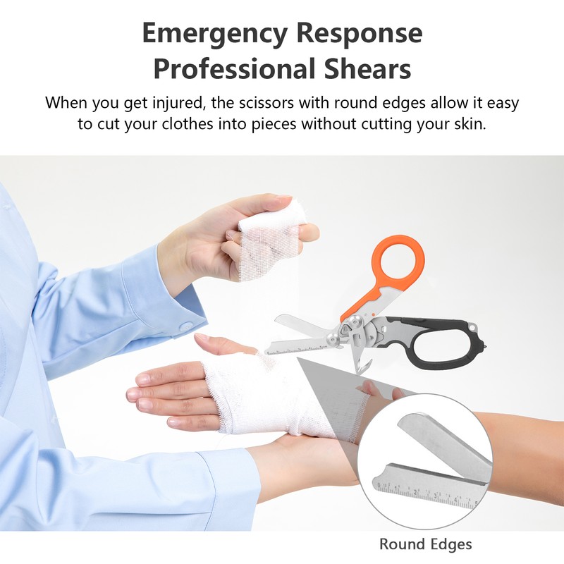 Multitool Scissors Folding 6 in 1 Multifunction Scissors Emergency Response