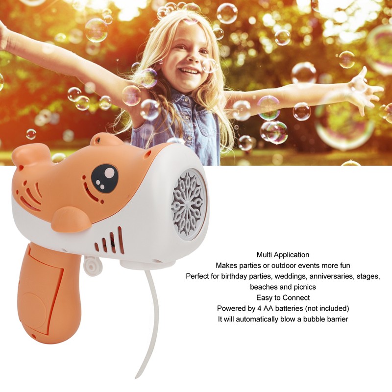 Handheld Bubble Machine Automatic 5 Holes Cartoon Kids Bubble Maker