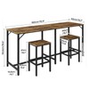 YATINEY 70.9" Bar Table and Chairs Set, Dining Table and