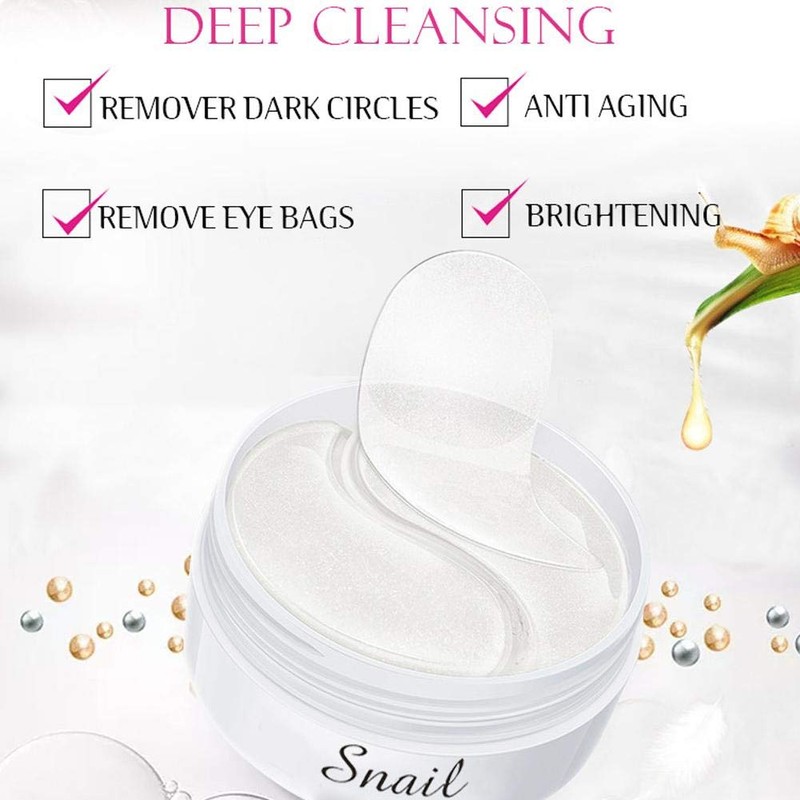 Pack of 60 Snail Collagen Eye Patch, Soothing Eye Bag