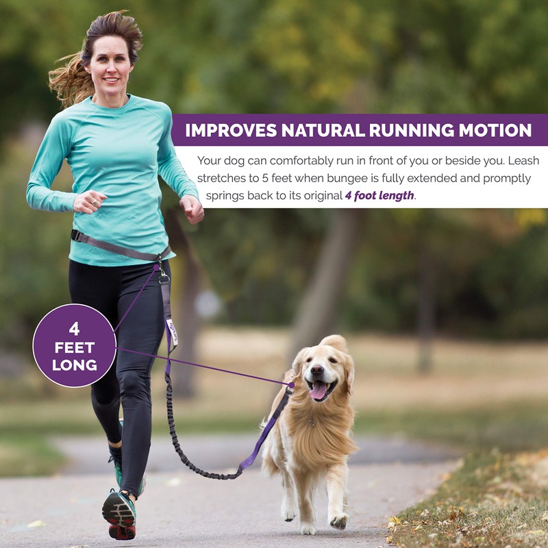 Tuff Mutt Hands Free Dog Leash for Walking Running Hiking,