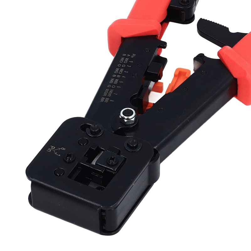 RJ45 Crimping Tool Pass Through CAT6 CAT5E Ethernet Wire Crimper