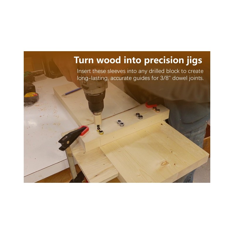 Woodgear Precision Drill Bushing – Hardened Steel Insert for Dowel