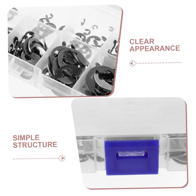 Gatuida External Retaining Rings Assortment Kit Stainless Steel Snap Rings