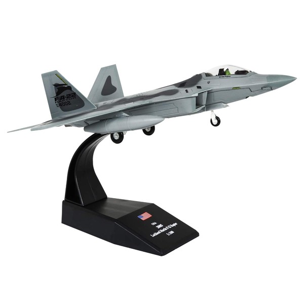 Lose Fun Park 1:100 F-22 Raptor Diescast Fighter Model Military Aircraft Alloy