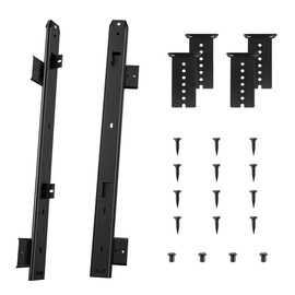 FRMSAET Heavy Duty 12/14/16/18 inches Thickness Steel Construction Ball Bearing Keyboard Slides Keyboard Drawer Slides Tray Accessories Cabinet Furniture Hardware Rails (18 inches, Black)