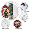 Winter Christmas Bear Shower Curtain, Rustic Cabin Wildlife, 70 x