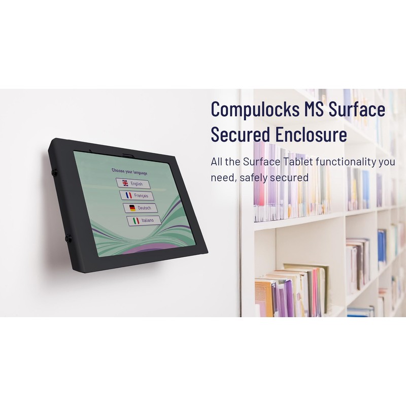 Compulocks Surface Pro 8–11 Apex Enclosure Wall Mount, Heavy Duty
