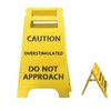 Funny Caution Overstimulated Desk Sign-Office Desk Warning Office Decor Work
