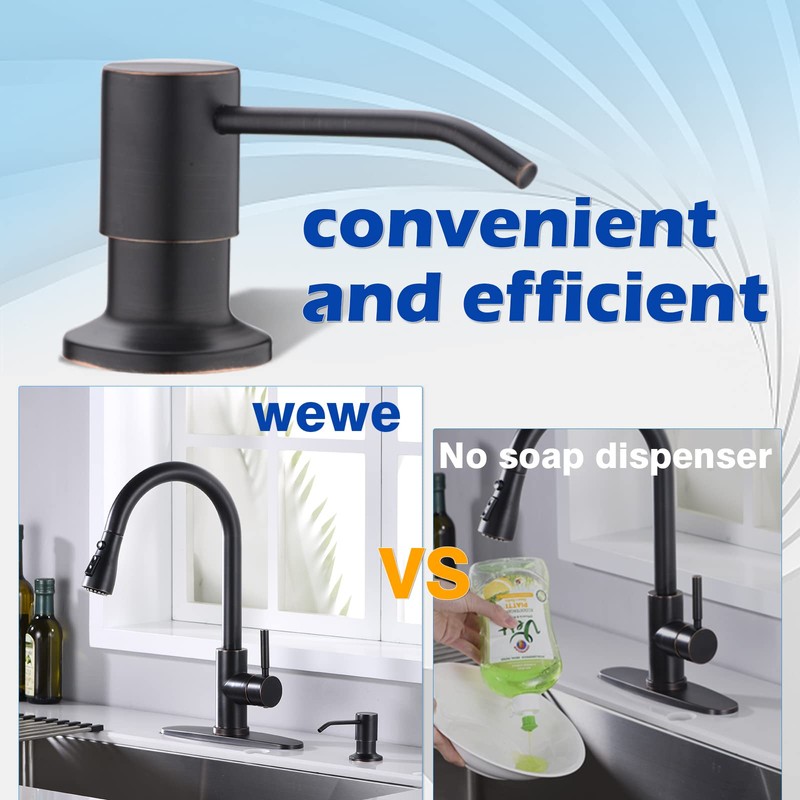 Kitchen Sink Soap Dispenser, WEWE Built in Soap Dispenser Kitchen