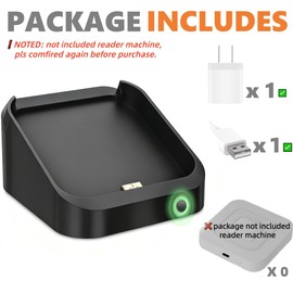 Square Dock for Square Reader 2nd Generation, Holder Stand for Square Card Reader 2nd Generation, Smart Anti-Sleep Button Portable Anti-Slip (No Reader, Cable and Wall Charger Included Only