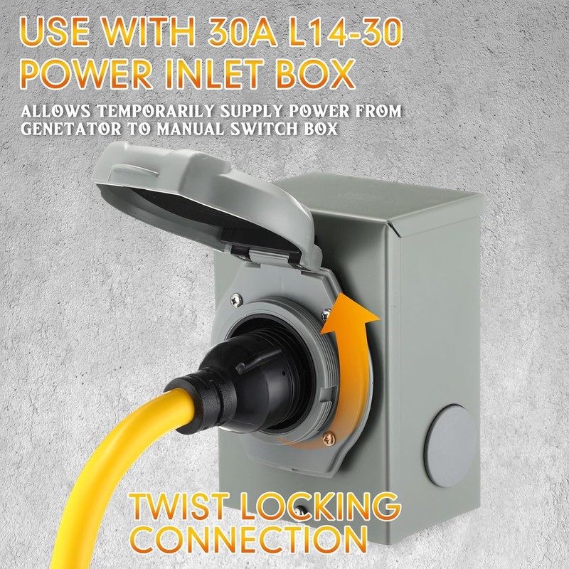 25 FT NEMA 6-50P to L14-30R 50A to 30A Welder