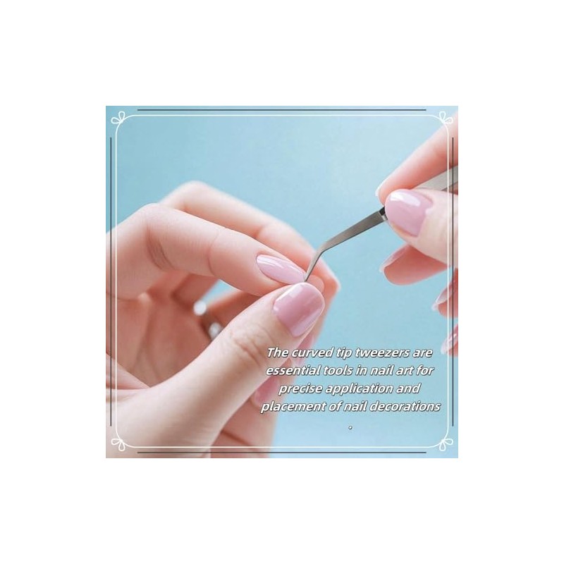 Reverse Craft Tweezers for Crafting Nail Salons Eyelash Extensions Jewelry