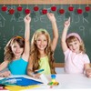 48 Pcs Back to School Apple Ornaments, Small Red Apples