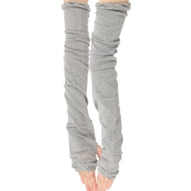 Anes p749 Women's Arm Cover, UV Protection, UPF 50+, Solid Color, Long, 23.6 inches (60 cm), Cool Touch, Mesh Back, Arm Cover, Woven pattern/light gray