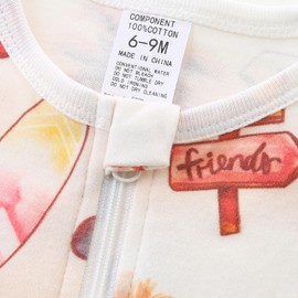 Baby Romper Double Zipper Infant Cotton Clothes Baby Romper Summer Short Sleeve Outfits for 6-9 Months Baby