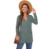 GRECERELLE Cardigan for Women Open Front Button Down Ribbed Knit