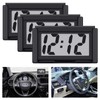 Shudyear 3PCS Small Digital Clock Mini Car Clock Mount Watch