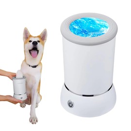 sphera Automatic Pet Paw Cleaner - Blue - Portable Electric Washer and Massager for Dogs & Cats - USB Rechargeable - Silicone Brush