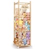 Mallify Wooden Stuffed Animal Storage, 3-Tier Natural Solid Wood Plush
