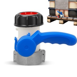 IBC Water Tank Adapter, IBC Valve, IBC Outlet Tap 62 mm DN40, IBC Flap Valve, IBC Tank Stopcock, IBC Tank Ball Valve, Hose Connection for 60 mm Drain Valve, Rain Butt Canister, for IBC Container