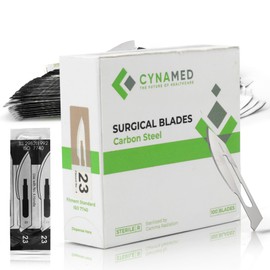 Cynamed Box of 100 Scalpel Sterile Blades Carbon Steel Individually Foil Wrapped