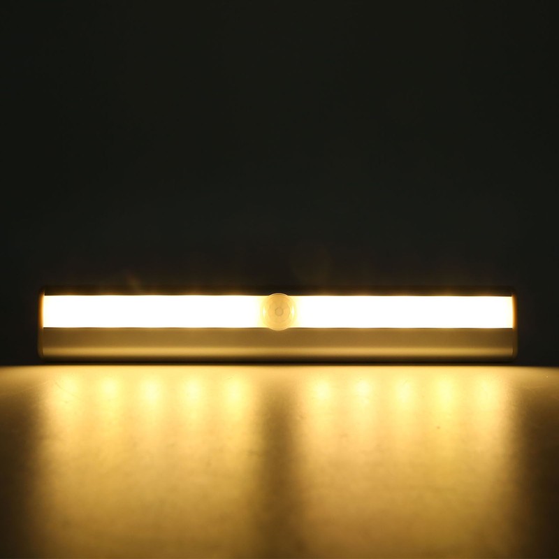 Motion Sensor Light Warm Light 10 LEDs Rechargeable Induction Night
