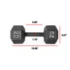 CAP Barbell Cast Iron Hex Dumbbell Weights (Pair), Black, 20