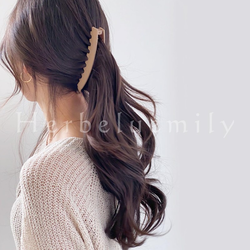 Herbeluemily Banana Clip, Hair Clip, Simple, Elegant, Casual, Hairy, Large
