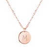MignonandMignon Rose Gold Initial Necklace Initial Disc Necklace Mothers Day