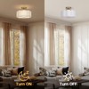 CALOKES Semi Flush Mount Ceiling Light, 11.8" Modern 3-Light Fixture