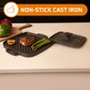 Bruntmor 2-in-1 Pre-Seasoned Cast Iron Reversible Griddle Grill Pan with
