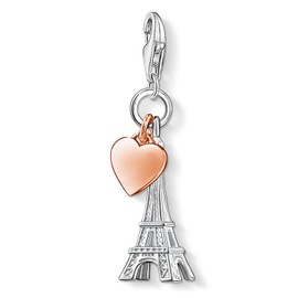Thomas Sabo Women-Charm Pendant Eiffel Tower Charm Club 925 Sterling Silver 18k rose gold plating 0904-415-12