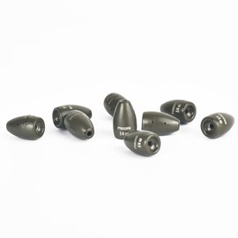 MUUNN 10 Pack Tungsten Flipping Weights Fishing Sinkers, Tungsten Fishing Weights, Flipping Fishing Weights Bundle kit for Bass Fishing(No Chip Green Pumpkin,1/16oz