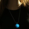 Feilok Classic Yin Yang Pattern Luminous Pendant Necklace, Blue Emitting