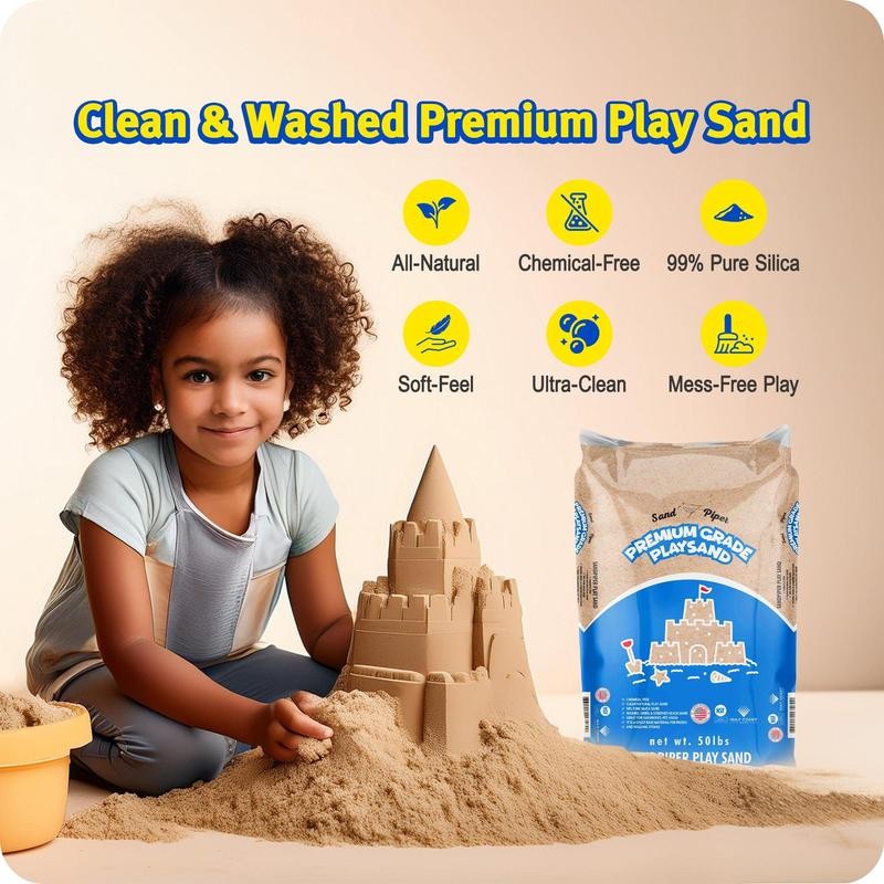 SandPiper 50 Pound Premium Grade Multi-Use Play Sand with Chemical