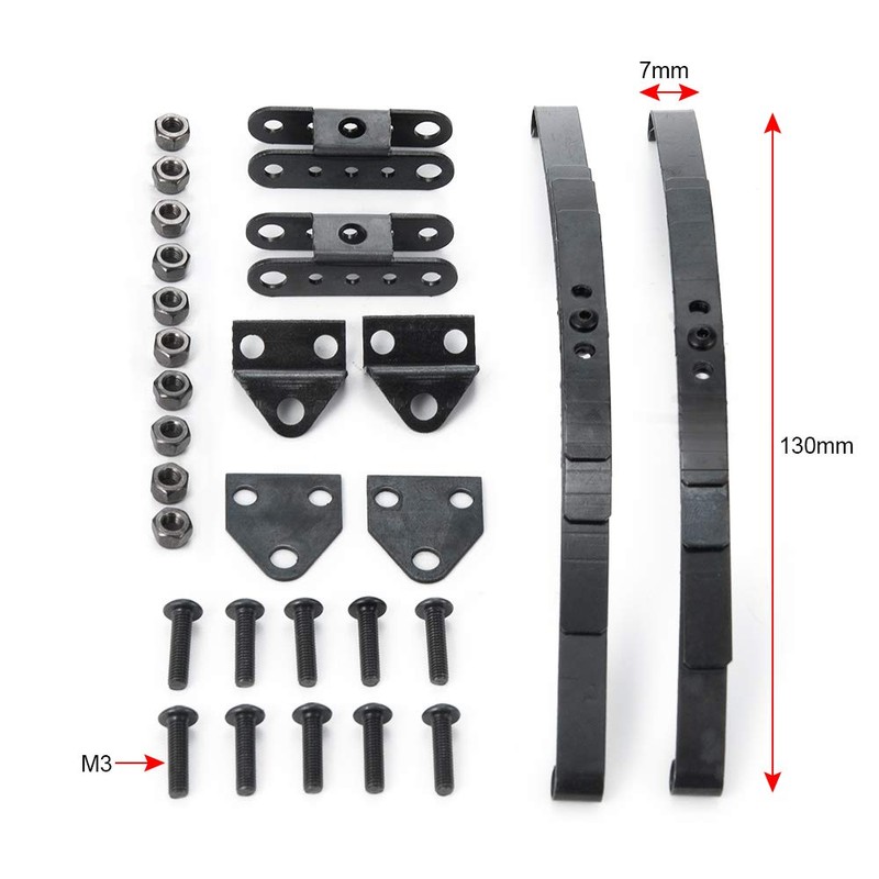 Zolikar 4Pcs Steel Leaf Springs HighLift Chassis Leaf Spring Suspension
