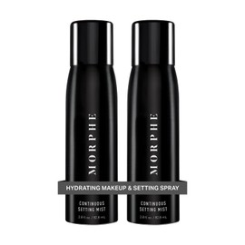 Morphe Continuous Setting Mist - Micro-Fine Makeup Setting Spray with a Natural Radiant Finish - Helps Makeup Resist Caking or Fading & Increases Wear of Foundation (2 Count, 2.8 fl oz)