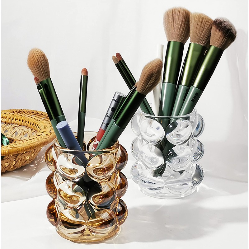 Pen Pencil Container Multi-Purpose Handcrafted Comb Makeup Brush Holder Office