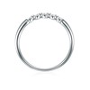 Trilani Women's memo ring, 925 sterling silver, cubic zirconia in