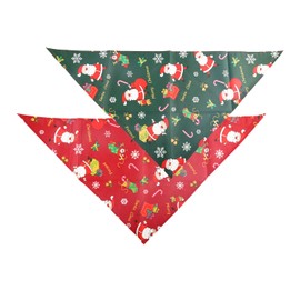 Tabanzhe Christmas Dog Bandanas-2PCS Puppy Triangle Scarf Triangle Bibs Ties Xmas Costume Accessories for Small Medium Large Dogs Cats Party Decorations