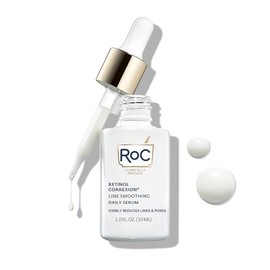 RoC Retinol Correxion Pore Refining Line Suero suavizante, tratamiento diario antienvejecimiento de arrugas con escualano, cuidado de la piel para lín