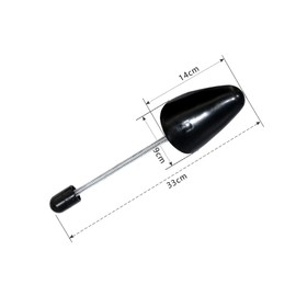 OHEETU 2 Pairs Black Plastic Adjustable Shoe Trees With Tension Spring Coil Shoes Shape Keeper Stretcher Boot Holder Inserts for Men