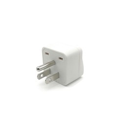 Europe to US Plug Adapter EU/UK/AU/in/CN/JP/Asia/Italy/Brazil to USA (Type A & B) American Travel Adapter and Converter, Wall Outlet Power Charger Converter (WY-5+9121-White-1SET)