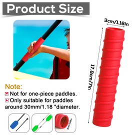 TOYMIS 2pcs Kayak Paddle Grips, 1.18 Inch Diameter Paddle Grips Kayak Detachable and Anti-Slip Paddle Grips for Kayaking Kayak Paddle Accessories for Kayaksrowing Canoes (Red)