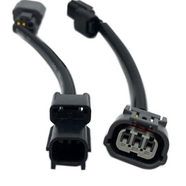 LIZAPUS 2PCS LED DRL Adapter to Parking Light Compatible with Honda Accord Headlight swap 2013-2015 4cyl with high-Beam DRL Connector Pigtail