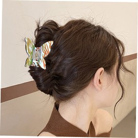 Beavorty 3pcs Zebra Print Hair Clips Acrylic Hair Accessories for Girls Stylish Shaped for Daily Wear and Casual Hairstyles